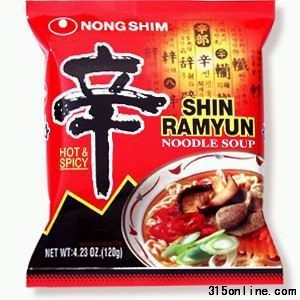 韩国农心辛拉面特辣香菇味
