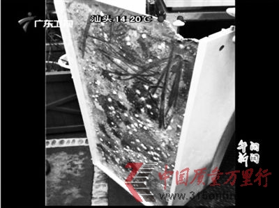 万科深圳一楼盘精装房被曝光的“纸板”装修图片。视频截图