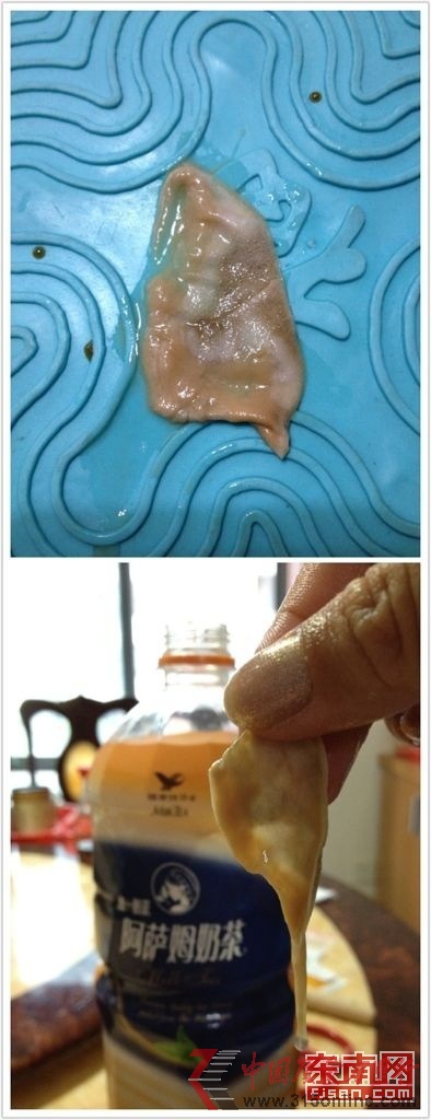 统一奶茶被曝喝出异物厂家称带回化验(图)